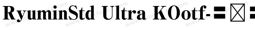 RyuminStd Ultra KOotf字体转换